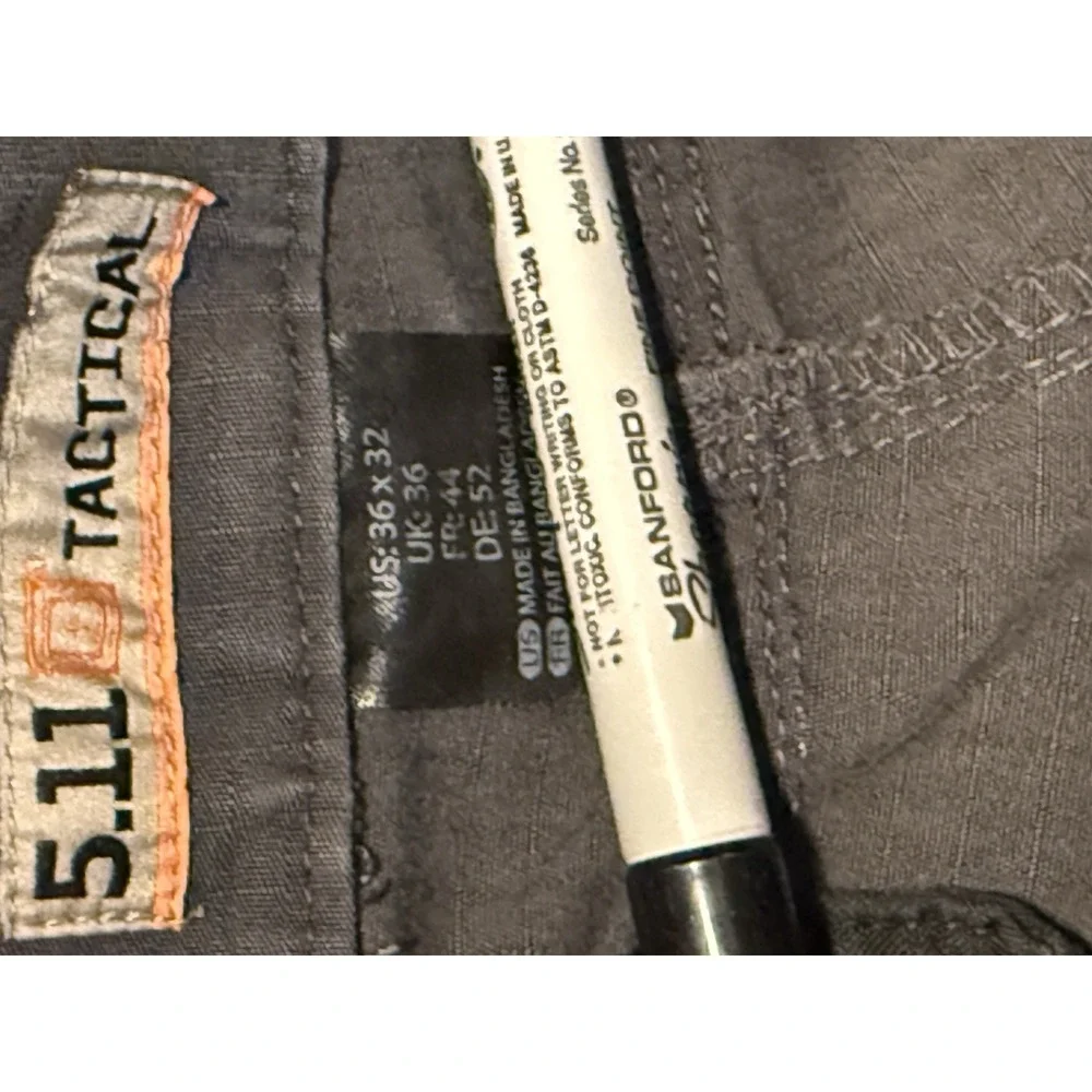 5.11 Tactical pants 36X32 gray cargo stryke pants. - Picture 6 of 7